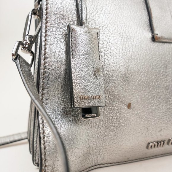 Miu Miu Cromo Madras Bandoliera Shoulder Bag - Picture 8 of 13